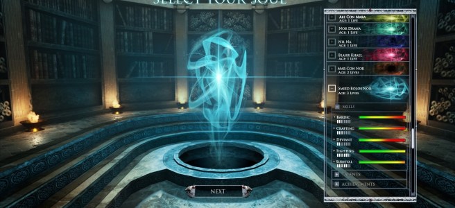 Chronicles of Elyria Soul Selection Screen