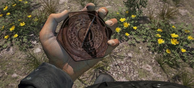 A character holding a sundial in Chronicles of Elyria.