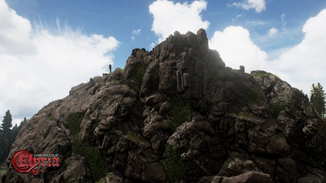 A rocky outcrop in Chronciles of Elyria.
